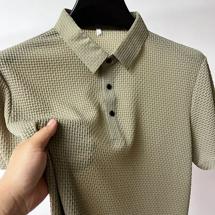 Summer New Men POLO Shirts T-Shirt CZ Ceska Zbrojovka Firearms High End Ice Silk Mesh Men's Short-Sleeved Tops Shirt Collar