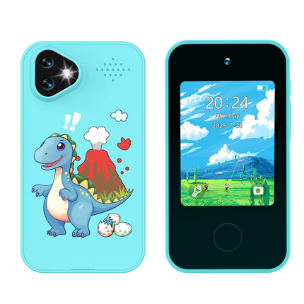 Kids Smart Phone Toy Dual Camera 1080P HD Educational Game Music Player Safe Mode Early Learning Toy Birthday Gift For Boys Girl