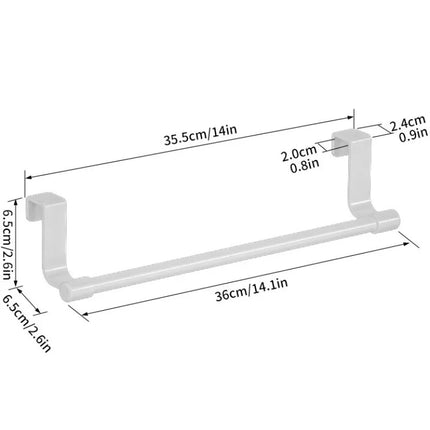 Over Cabinet Towel Bar Holder Kitchen Bathroom Storage Rack No Installation Required Door Hanging Towel Rack Storage Organizer