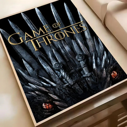 Anime G-Game Hot T-Thrones-S Poster Poster Waterproof HD Wall Art Decal Self-Adhesive Aesthetic Decor For Home Living