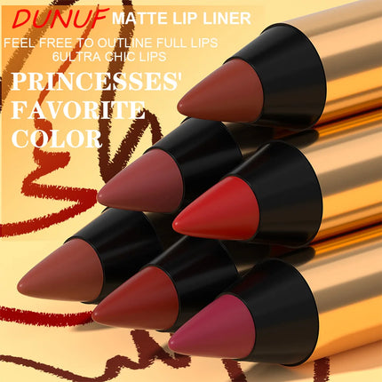 Waterproof Matte Lipliner Pencil Dark Red Contour Tint Lipstick Long Lasting Non-stick Cup Lip Liner Sexy Lips Makeup Cosmetics