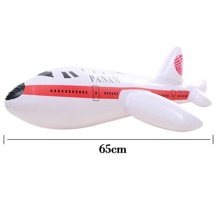 Inflatable Airplane Float Airplane Ball with Inflatable Tube for Swimming Outdoor Inflatable Toy For Kids Birthday Gift