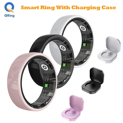 Smart Ring Couple Space Interaction Health and Sleep Monitor Multi Sport Mode Gesture Control 5ATM Waterproof with Charging Case