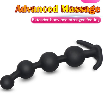 Silicone Anal Beads Pull Dilator Butt Plug Vaginal G Spot Dildo Masturbator Prostate  Massage Anus Stimulation Trainer Sex Toys