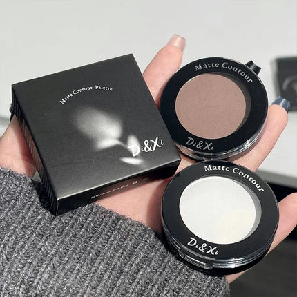 Matte Highlighter Contouring Palette Brighten Nose Shadow Face Contour Powder Monochrome White Bronzer Highlighter Makeup Plate