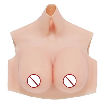 KOOMIHO Ultrathin 2TH GEN Fake Silicone Breast Forms Huge Boobs C/D/E/G Cup Transgender Drag Queen Shemale Crossdress for Men
