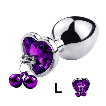 3 Size Metal Anal Plug Crystal and Bells Anus Dilator Sex Toys Bullet Stainless Steel Butt Plug Men Women Couples Adult Toys