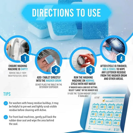 Washer Cleaning Tablets / Pastilles Lave-Linge