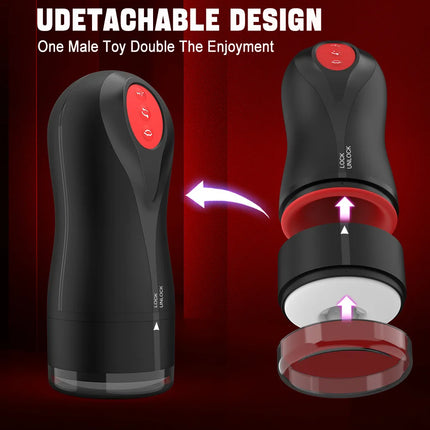 Mens Automatic Sucking Masturbator Rotating Vibration Penis Pump Blowjob Trainer Pussy Pocket Cocks Glans Massager Male Sex Toys