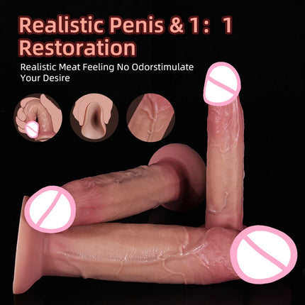 Realistic Silicone Dildo with Suction Cup G-Spot Anal Dildos Strap on Dick Butt Plug Masturbat Adult Sex Toys for Man Women 18+