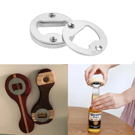 Bottle Opener Insert w/screw 40mm Round Iron Corn Beer Open Antique Bronze Silver fit for Bar/Home/Restaurant/Kitchen/Pub