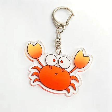 Anime Ganbare! Nakamura-kun!! Cosplay Keychain Acrylic Key Chain Crab Pendant Keyring Unisex Jewelry Bag Accessories Prop