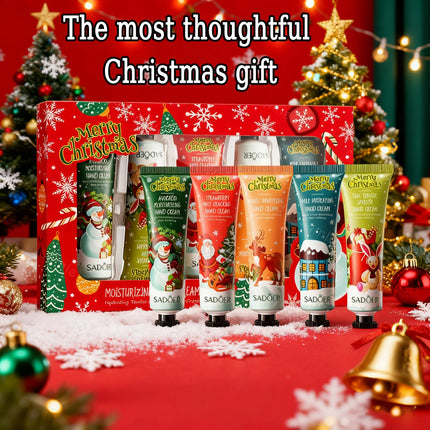 Christmas Gift Set Hand Cream and Lip Balm Set Ultra Wrinkles Nourishing Moisturizing Nonsticky Gentle Skincare for All Skin Use