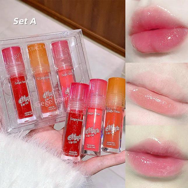 Fruit extract moisturizing lip balm water-shining mirror moisturizing and moisturizing autumn and winter lipstick base lip gloss