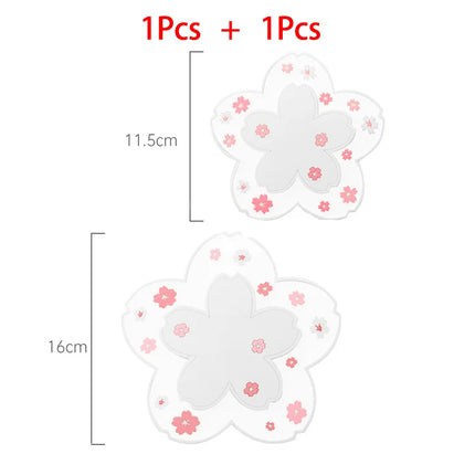 Kawaii pink colour Blossom Silicone Coasters Style Sakura Coffee Cup posavasos Sakura Insulated TableMat Tea Cup Home Decor Gift