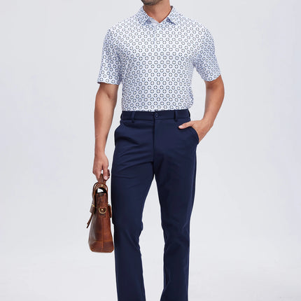 Men's Golf Pants 30"/32"/34" Stretch Work Dress Pants Slim Straight Lightweight Quality Business Trousers Casual Suit Pants