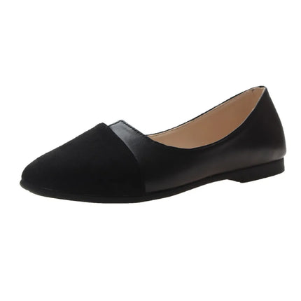 Women Shoes Fashion Splice Mule Flats Pointed Toe Ballerina Ballet Flat Shoe Zapatos Casual Slip On Shoes Mujer Loafers