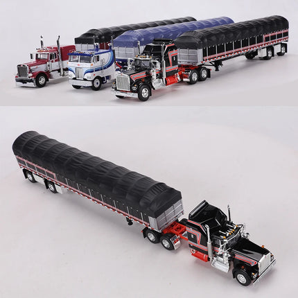 DCP 1:64 Kenworth W900A with 60" Aerodyne/Peterbilt Model 352 COE 110"/Peterbilt Model 389 with 63" Flat Diecast Alloy Model Car