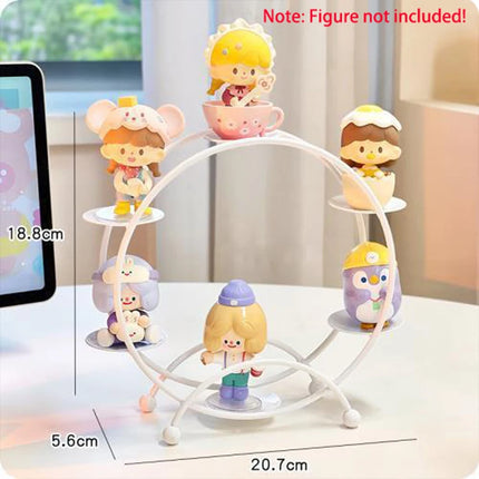 Metal Blind Box Display Rack for Mini Cute Figure Iron Art Ferris Wheel Step Ladder Doll Storage Box for Collector Toy Accessory