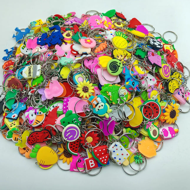 60Pcs (Mix) Random style Cartoon keychain， Ornament Bag Wallet Pendant keyring Classroom prizes ，Birthday party Gifts