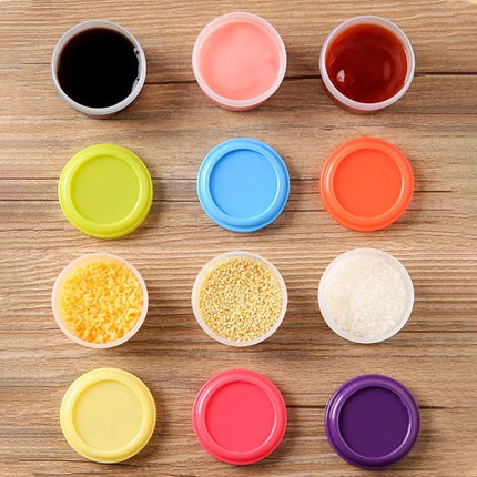 4Pcs 35ml Salad Dressing Containers To Go Plastic Twist Top Sauce Condiment Container With Lid Lunch Box Accessories