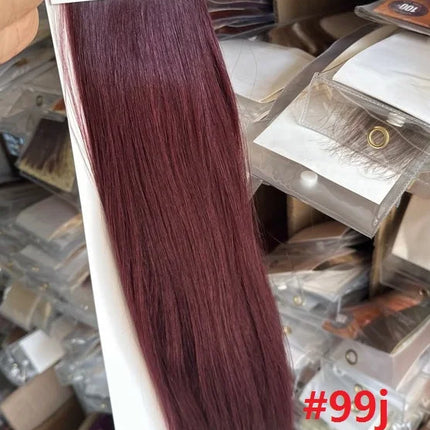 ZZHAIR 100% Human Hair Extensions 16"-26" Machine Made Remy Hair Weft Weaving 100g/Pcs Straight Natural Silk Non-clips