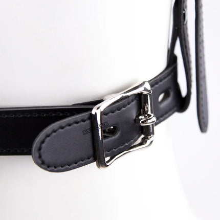 Thierry Plug Your Hole Open Mouth Gag Leather Head Harness, SM Bondage Slave Sex Toys for Couple Adult Games Erotic Sex Products