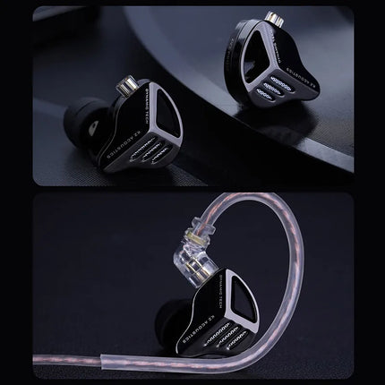 KZ ZVX PRO Dynamic In Ear Earphones HIFI Bass Earbuds Metal Monitor Headphones Sport Noise Cancelling Music Headsets