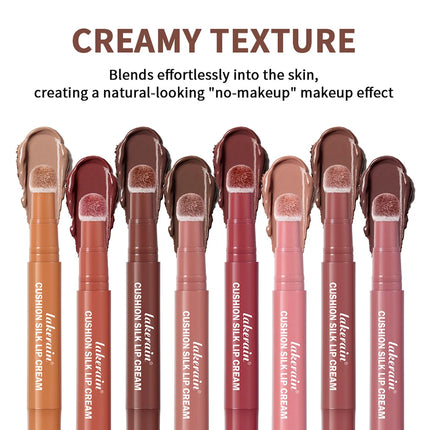Lakerain Matte Blush Rotating Lipstick Multi-functional Lip Mud for Lips and Cheeks Long-lasting Waterproof Velvet Lip Gloss