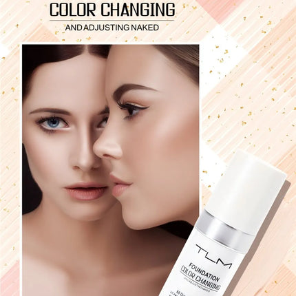 TLM TAILAIMEI F054-B Color Changing Foundation Magic Foundation Makeup Full Coverage Base Maquillaje Long Lasting Makeup Base