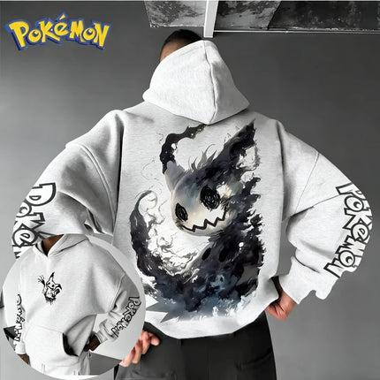 Pokémon Anime Mimikyu Joint Hoodie 2026 Men's Spring/Summer New Style American Hip Hop Casual Loose Large Parent Child Top