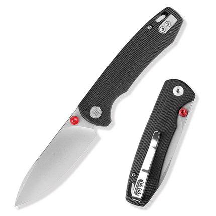 TRIVISA Folding Knife for Men, 3.74" G10 Handle, Compact Outdoor Knife for Camping Hunting Hiking, with Gift Box, Dragonfly-B