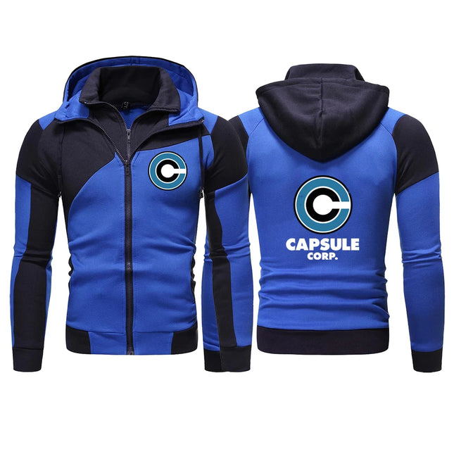 Japanese anime 2025 Men's New Patchwork Sweatshirts Hoodies Zip Pullover Handsome Cotton Clothing Jackets Coat Tops