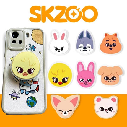 SKZOO idol peripheral cartoon peripheral acrylic phone airbag retractable transparent stand Fan gift