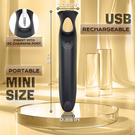 Mini Rose Lipstick Female Masturbator Portable Vagina Stimulator with 12 Vibration Modes Nipple Pleasure Sex Toy for Women
