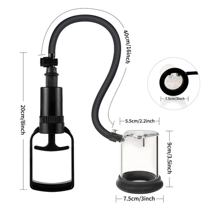 9x5.5cm Short Penis Pump Cup Electric Men Suction Glans Sucker Massager Anal Sex Machine Manual Adult Toys Juguetes Sexo Hombre