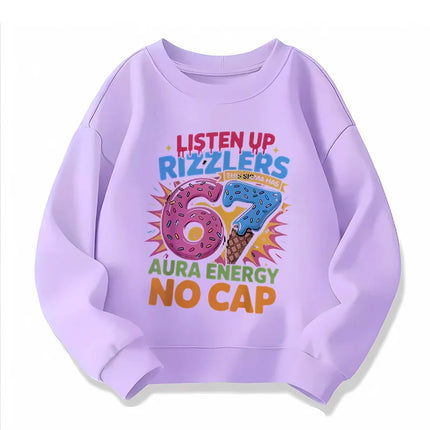 Manga Hoody for Boys Girls Children's Hot 67 Brainrot Funny Sweatshirts Unisex Cute Six Seven Kids Crew Neck Hoodies Clothes