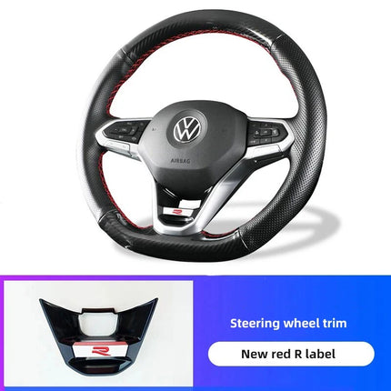Car Decoration Accessories Steering Wheel Logo Cover Trim Sticker For VW GTI R Line Polo Golf Passat Scirocco Tiguan Jetta T-ROC