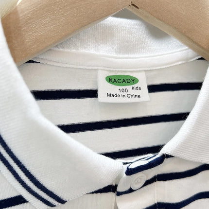 Boys' Polo Shirt Short Sleeve Children's Summer Dress Striped T-shirt 2025 Korean Edition Loose Half Sleeve Summer Top Trendy