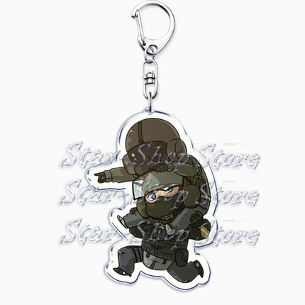 Hot Military Game Ghost Chibis Keychains for Accessories Cod Soldier Soap Simon Riley Keyring Jewelry Fans Friends Gaming Gifts