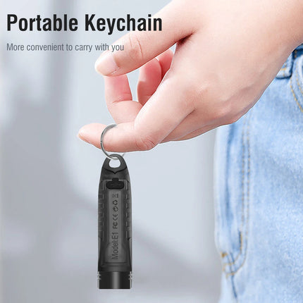 HOSONIC E1 EDC Flashlight Keychain Light 400LM XPG Type-C Rechargeable Mini LED Torch Camping Pocket Lantern Built-in Battery