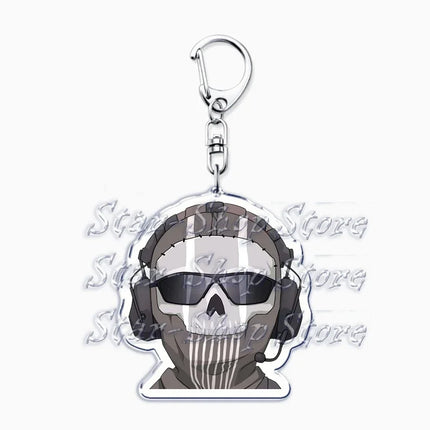 Hot Military Game Ghost Chibis Keychains for Accessories Cod Soldier Soap Simon Riley Keyring Jewelry Fans Friends Gaming Gifts