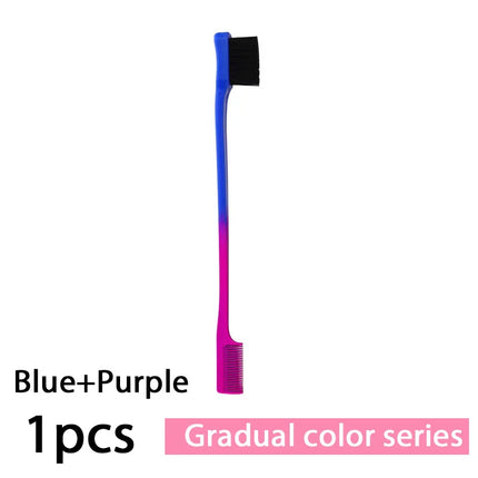 Dual Hair Edge Brush Teasing Comb 3N1 Edge Control Brush comb Holiday Gift Edges Baby Hair Eyebrow brush salon home easy use