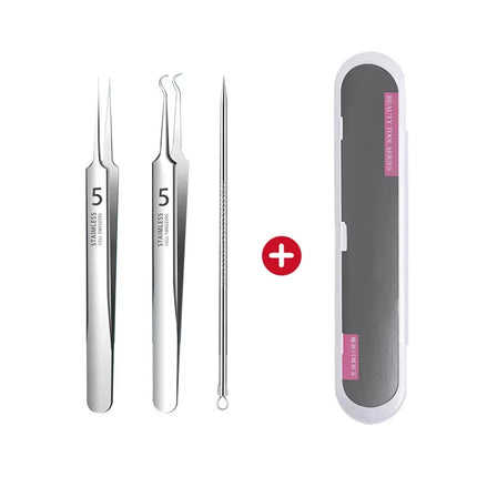 Ultra-fine No.5 cell blackhead and acne tweezers for facial beauty a special needle tool for women to remove blackheads and acne