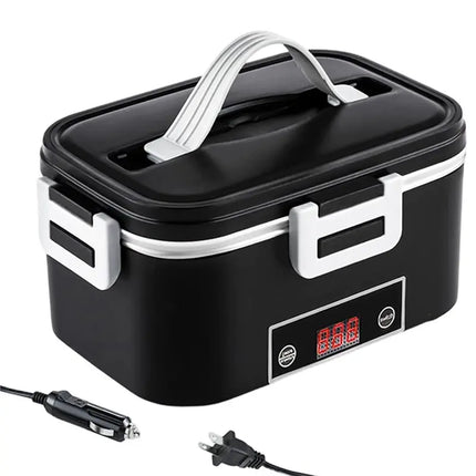 B01C-Electric-Lunch Box 80W, 1.8L With Temperature Display, Portable For Adult Food Heater Black US Plug