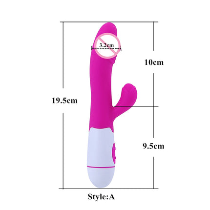 Utinta Leptura Silicone G Spot Vibrator Dual Rabbit Vibration AV Massager Clitoris Stimulator Dildo Sex Toys for Women