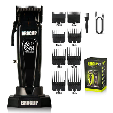 BRD FADE Clipper Professional Men's Hair Line Up Trimmer 10000RPM Barber Foil Shaver Base Charger Salon Blending Tools
