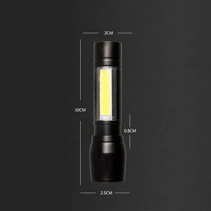 Mini LED Flashlight Portable USB Charging Handheld Emergency Spotlight Waterproof Zoomable Light Ultra Bright Camping Torch