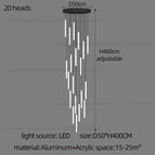 20 heads / white light