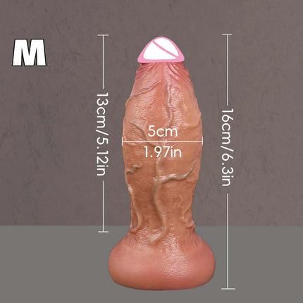 Huge Realistic Thick Dildo Double Silicone Skin Soft Glans Penis Woman Man Anal Sex Toy Suction Cup Big Dick Masturbators Dildos